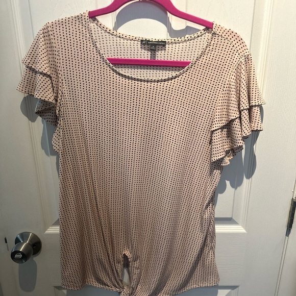 Adrianna Papell Tops - NWOT ADRIANNA PAPELL Womens Tulip Sleeve Blouse Shirt Top Size Medium RETAIL $59
